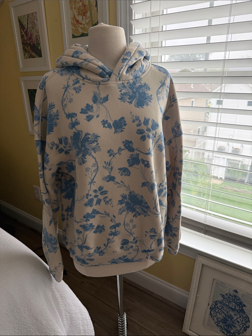 Abercrombie Hoodie with Blue Floral Print